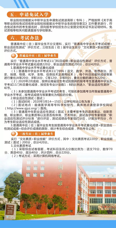曲靖醫(yī)學(xué)高等專科學(xué)校2020年單獨(dú)考試招生簡章