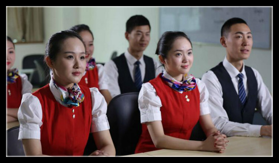 航空乘務(wù)專業(yè)上課現(xiàn)場(chǎng)