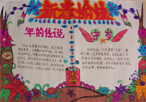 豬年春節(jié)手抄報最好看