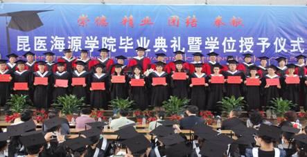 昆明醫(yī)科大學海源學院畢業(yè)生合影