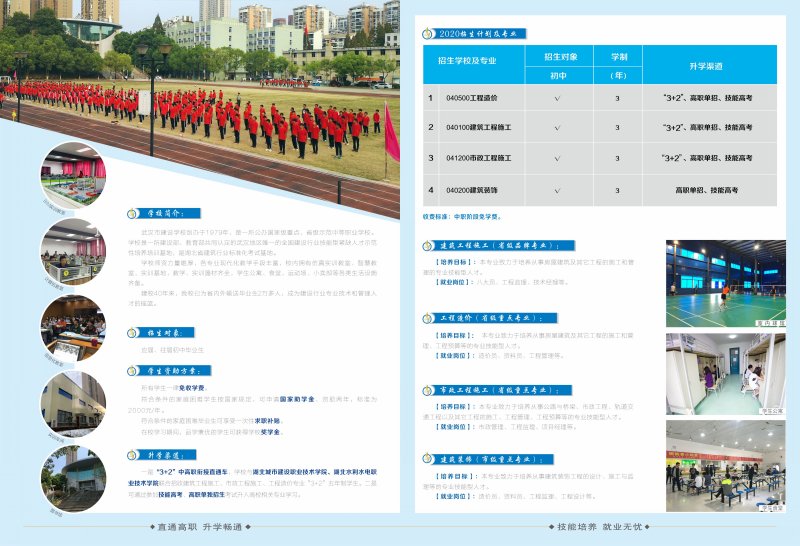2020年武漢市建設(shè)學校招生簡章'