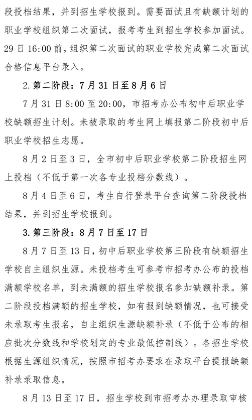 2020年青島市中專、中職招生錄取分?jǐn)?shù)線公告