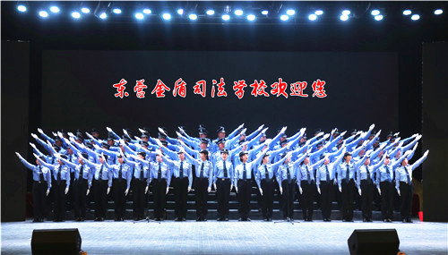 山東東營金盾司法學(xué)校300名學(xué)生參加?xùn)|營“6.26”國際禁毒日宣傳活動